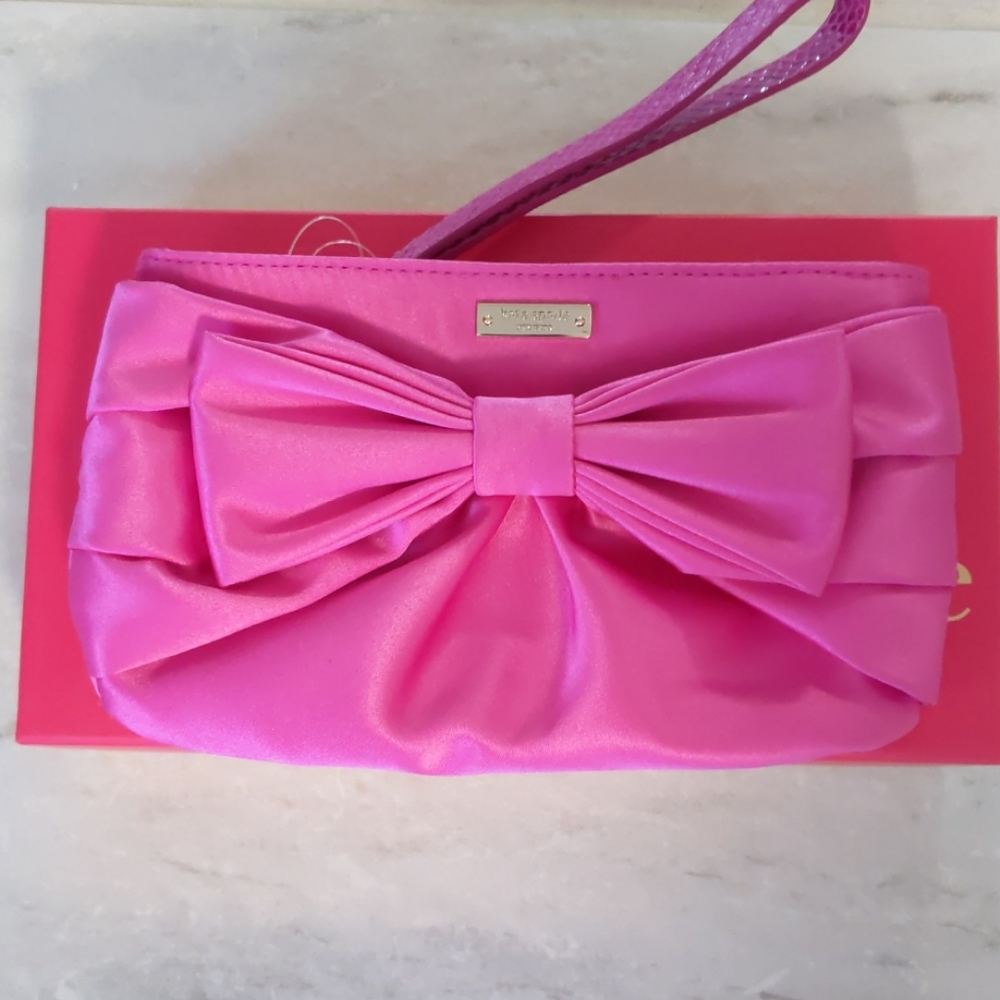 NWT Kate Spade Satin Clutch
